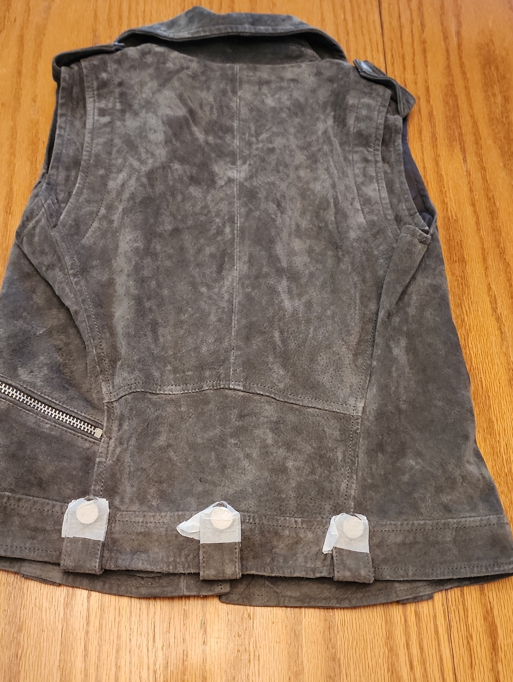 Blank NYC Suede Moto Vest - Charcoal Gray - Picture 14 of 16